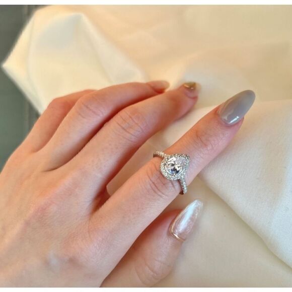 Teardrop 925 Sterling Silver Ring - Picture 2 of 9